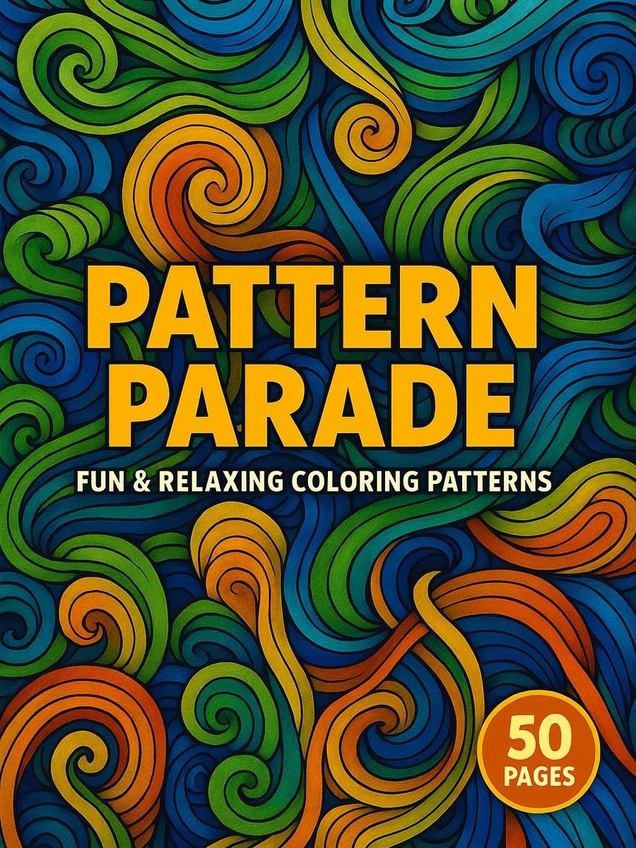 Pattern Parade – 50 Fun & Relaxing Coloring Patterns | Kidnections Store